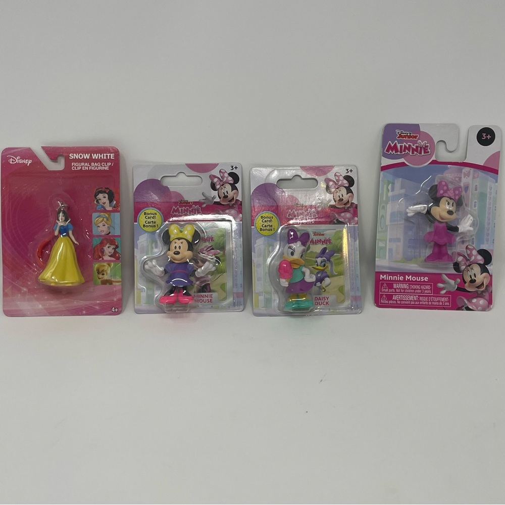 NEW Disney Junior Figure Lot - 4 Piece Set: Minnie Mouse, Daisy Duck, Snow White